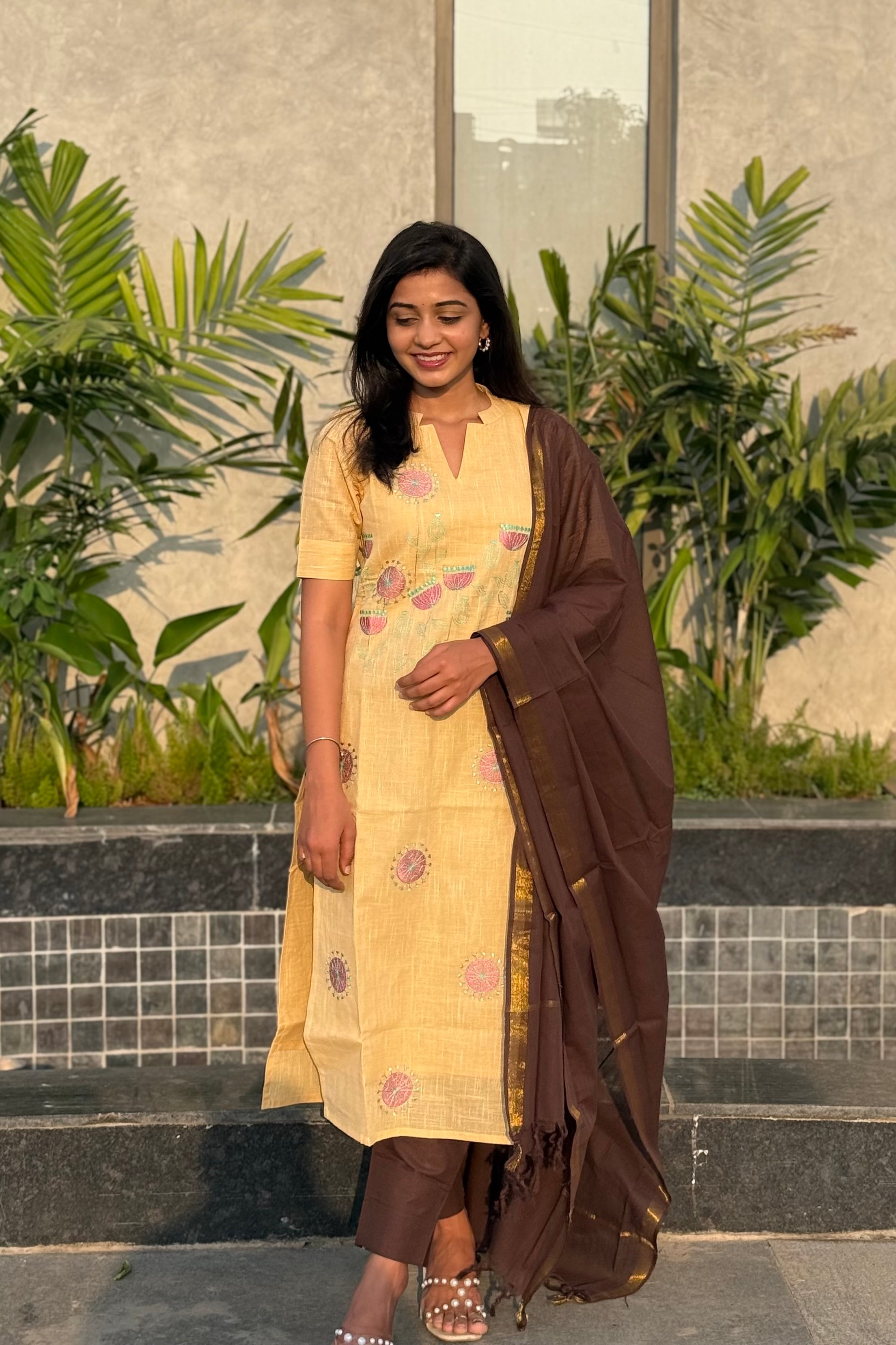Sandalwood Petals 3 Piece Suit