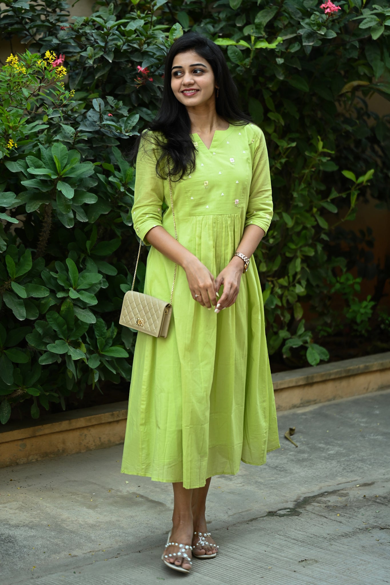 Mul cotton A-line Maxi