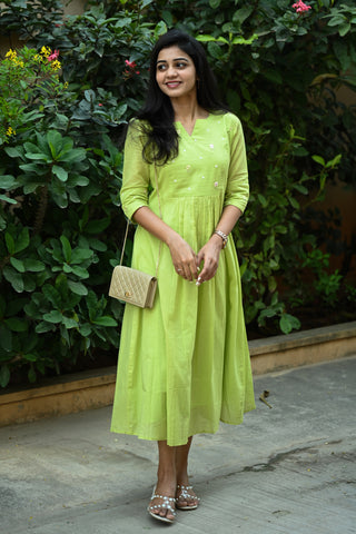 Mul cotton A-line Maxi