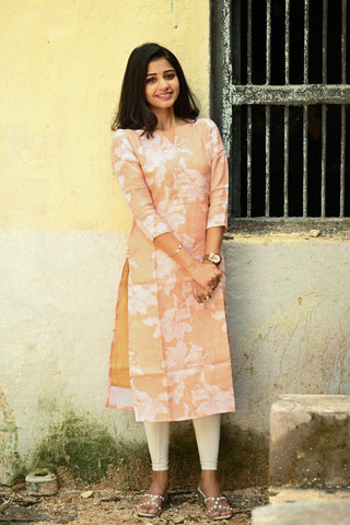 Apricot Aura Kurti