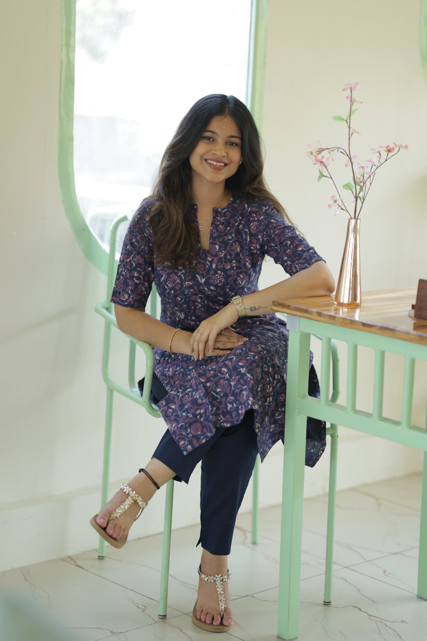 Blue Cotton KurtaSet
