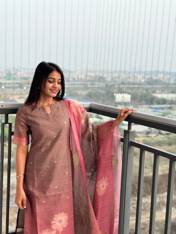 Rosy dusk ombre 3 piece suit