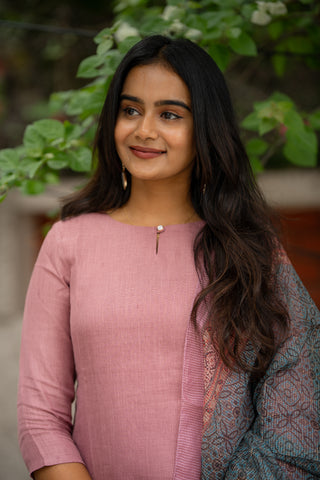 Pink Linen 3 Piece Suit