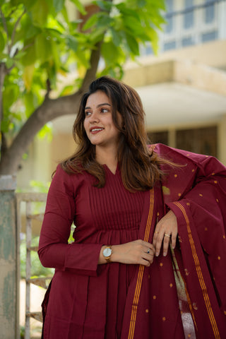 Scarlet Aura Cotton 3 piece suit