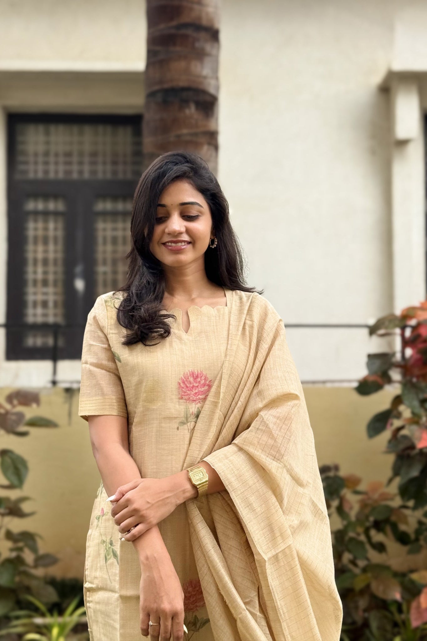 Tissue silk kurti and dupatta