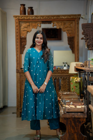 Peacock Haze A-Line Kurtaset