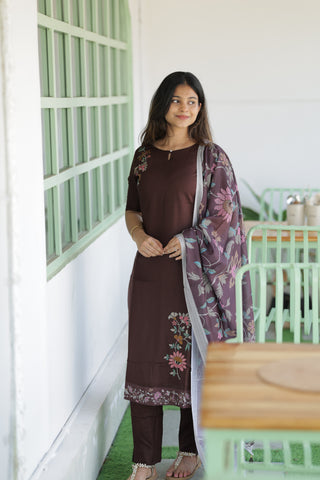 Cocoa petals 3 piece suit