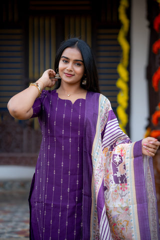 Classic Plum Rawsilk 3 Piece Suit