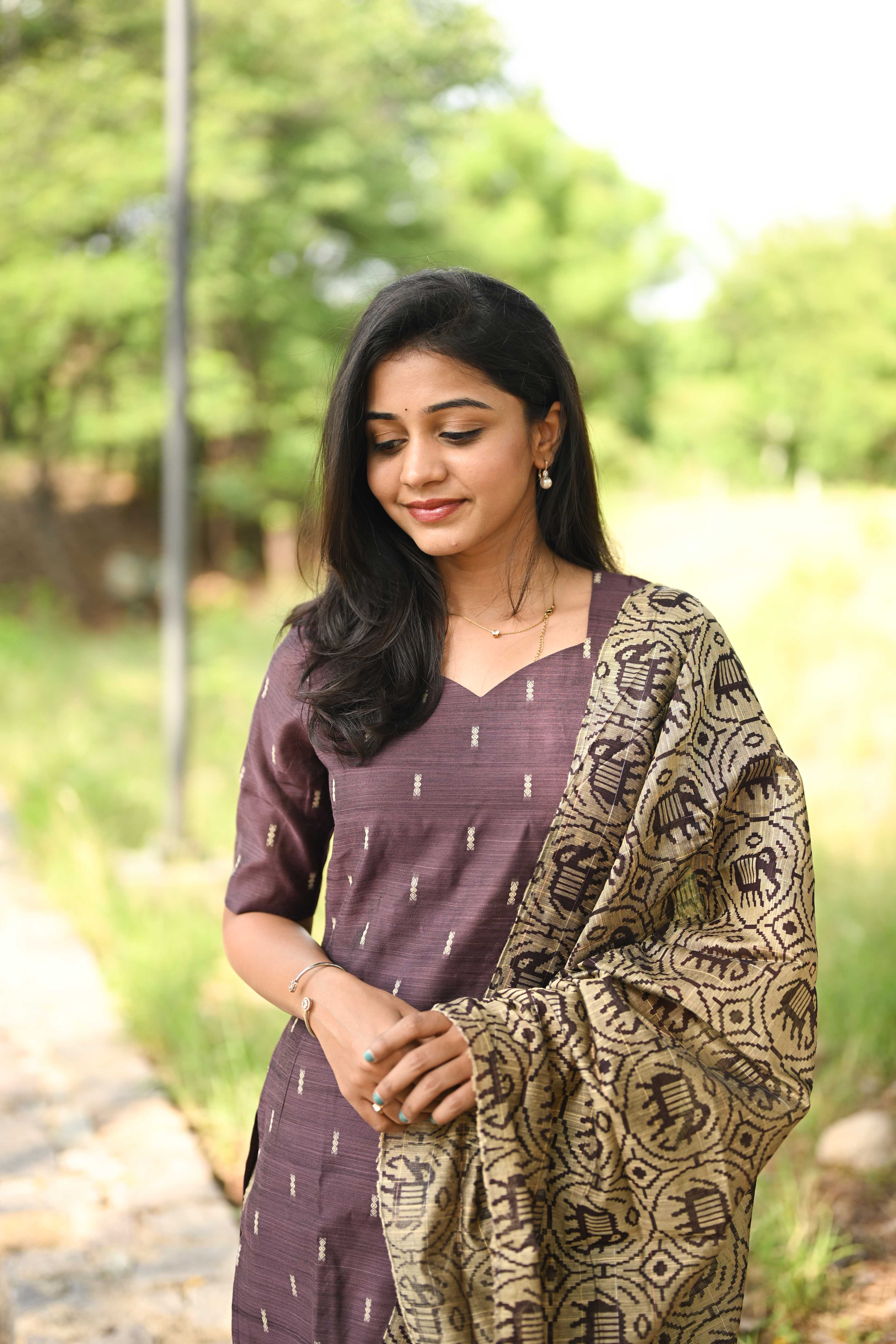 Vintage Plum Rawsilk 3 piece suit