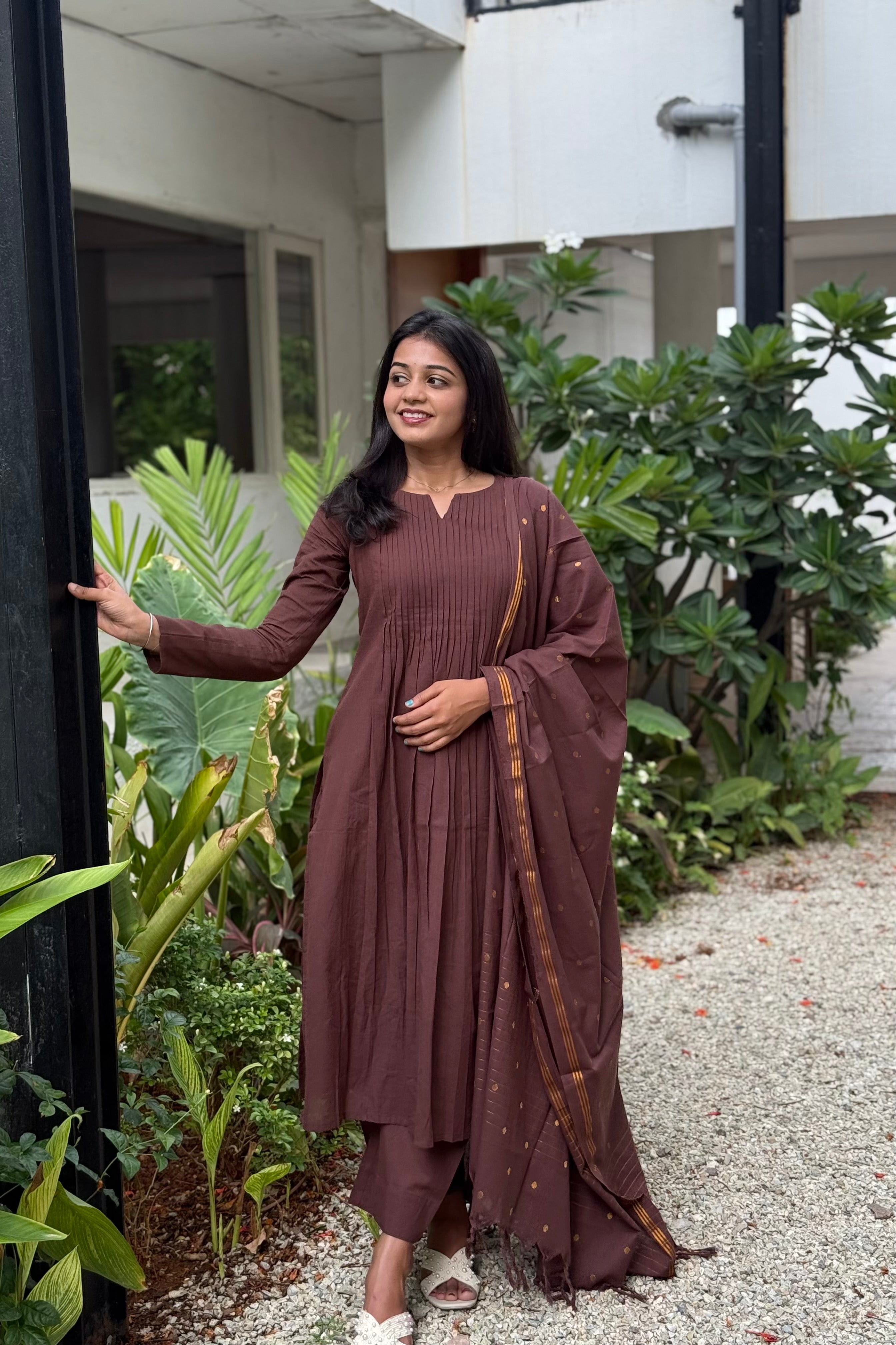 Espresso Bloom 3 Piece Suit