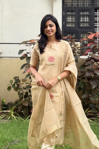 Tissue silk kurti and dupatta