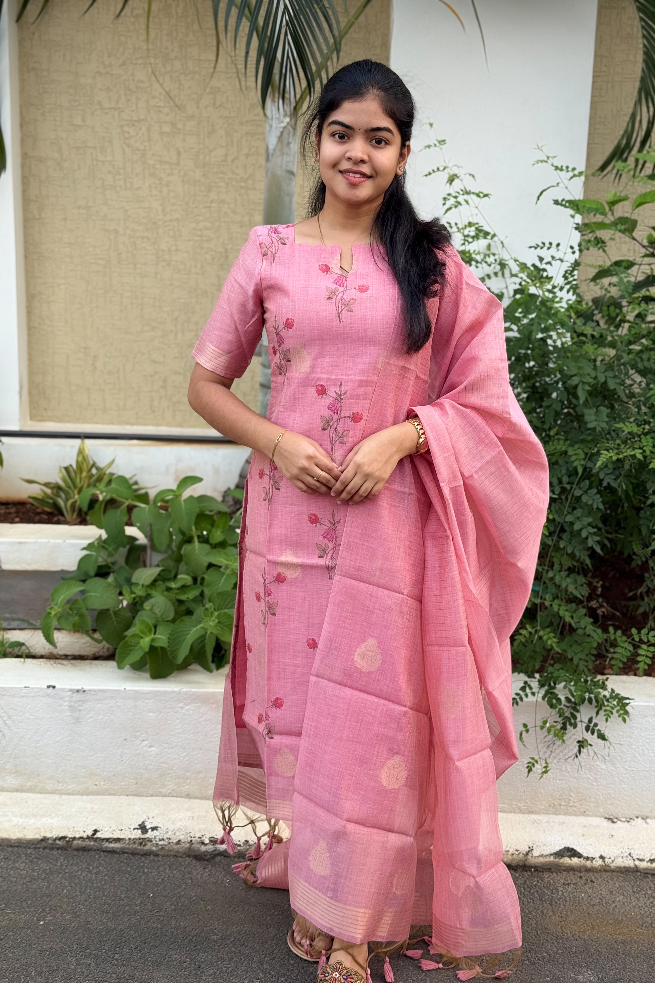 Tissue Silk Kurti and dupatta
