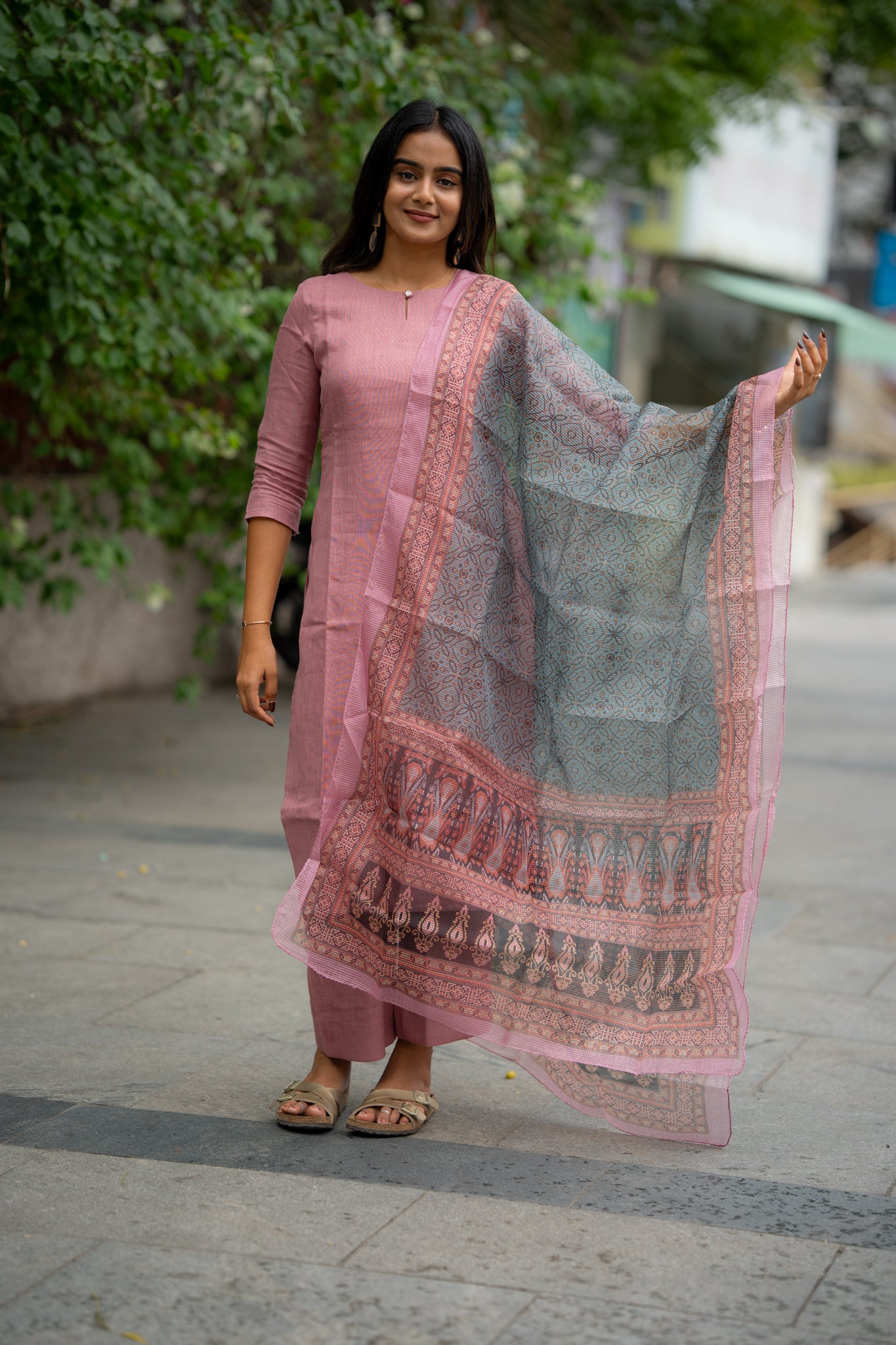 Pink Linen 3 Piece Suit