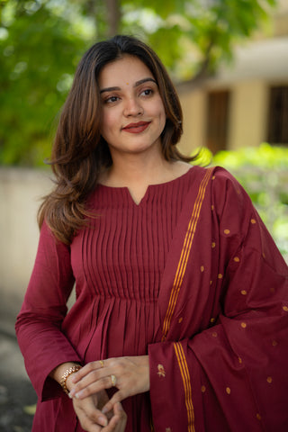 Scarlet Aura Cotton 3 piece suit