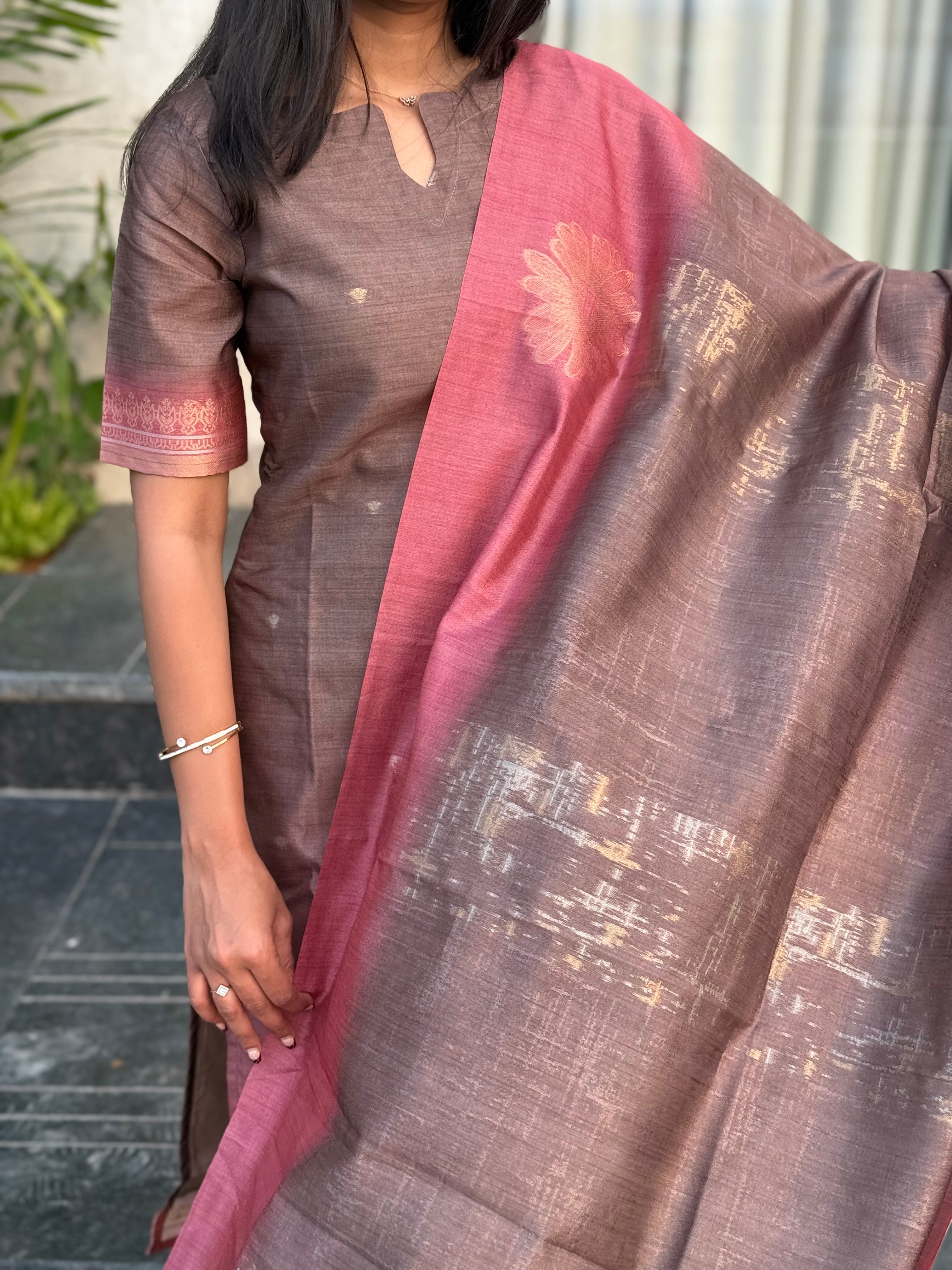 Rosy dusk ombre 3 piece suit