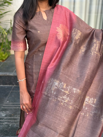 Rosy dusk ombre 3 piece suit