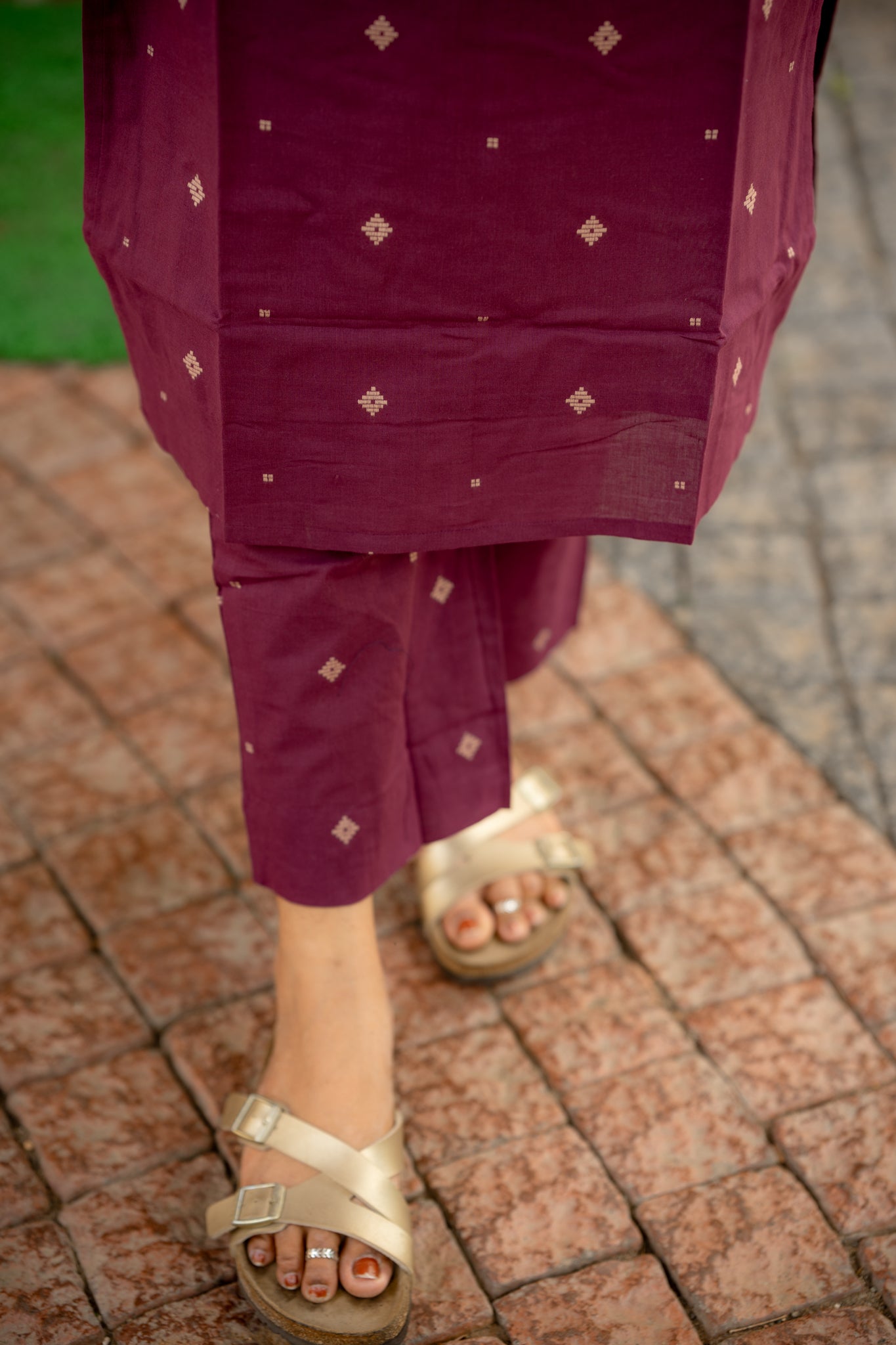 Plum Serenade handloom Coords