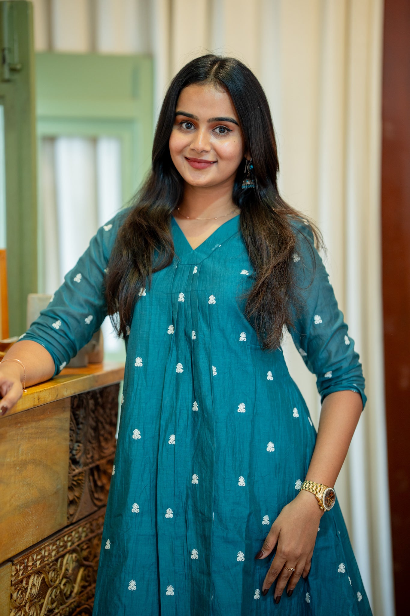 Peacock Haze A-Line Kurtaset