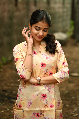Tussar silk kurti