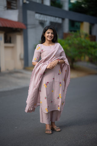 Rosebud Mist Mul 3 Piece Suit