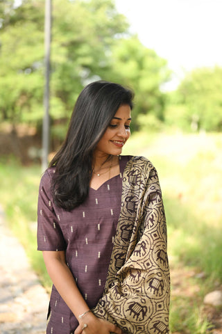 Vintage Plum Rawsilk 3 piece suit