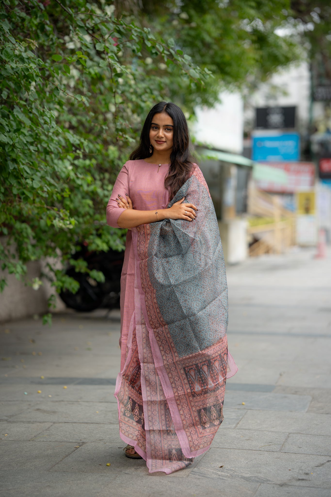 Pink Linen 3 Piece Suit