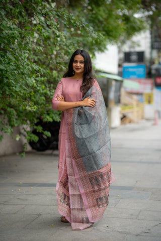 Pink Linen 3 Piece Suit