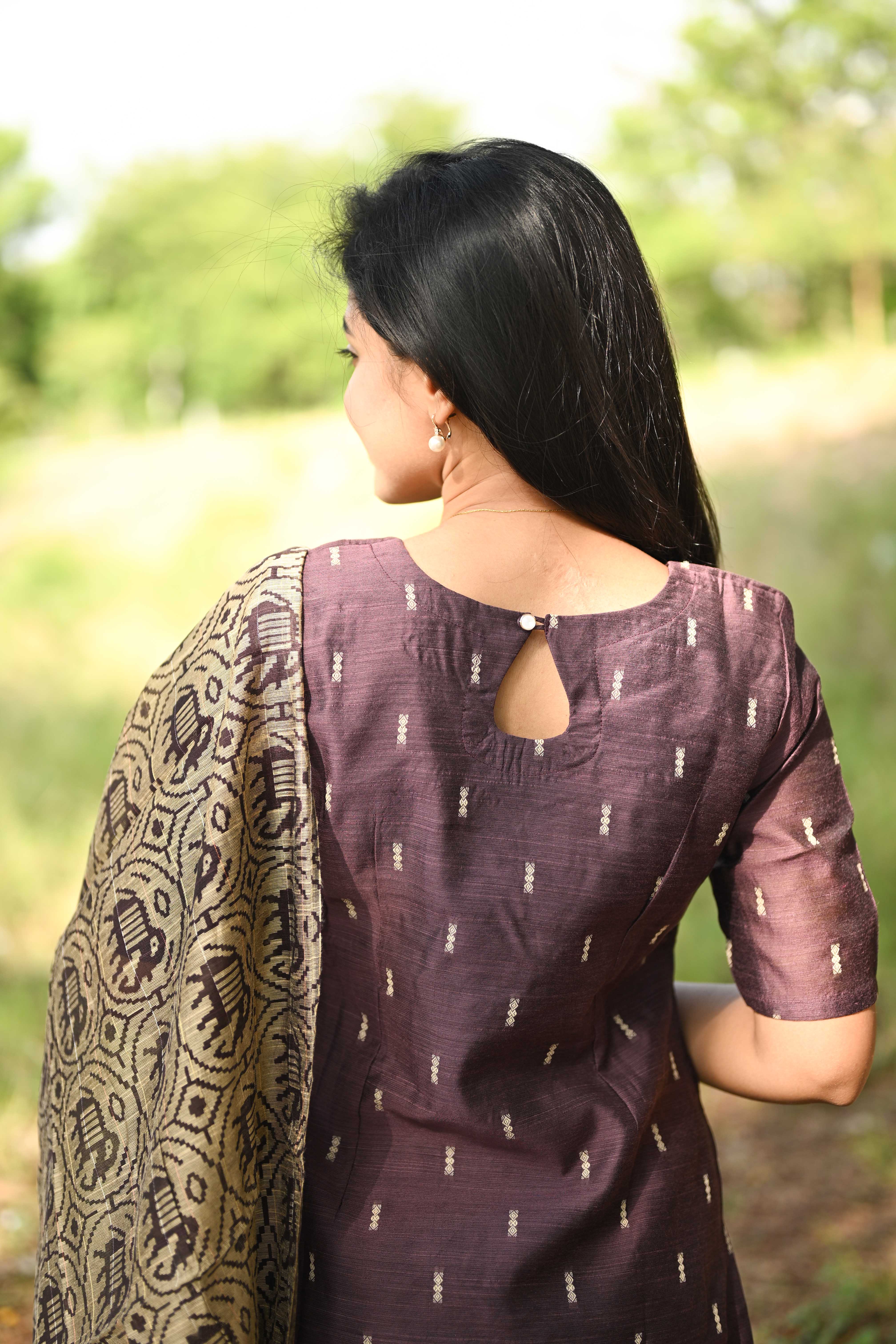 Vintage Plum Rawsilk 3 piece suit