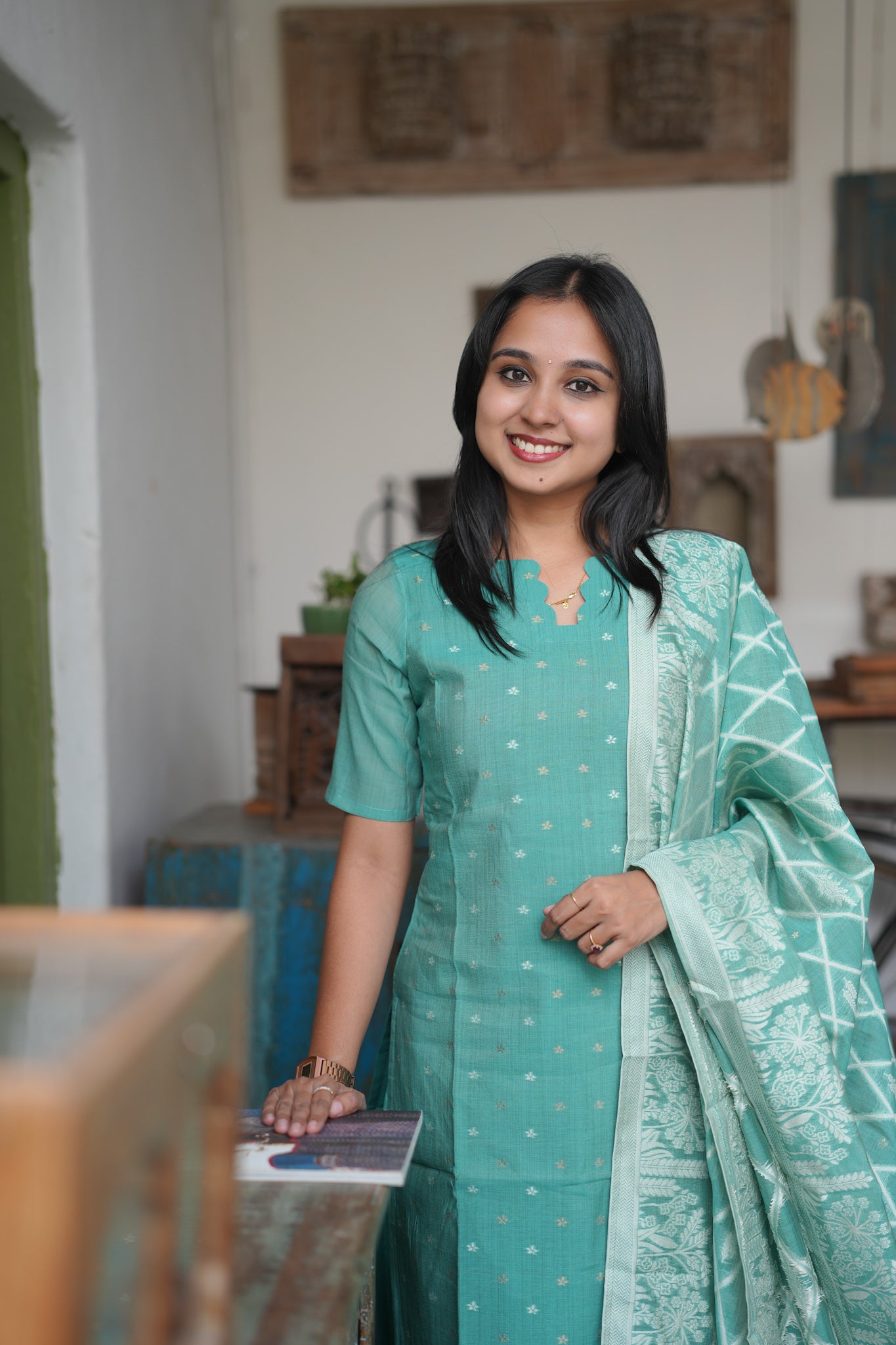 Mayuri jamdhani weave 3 piece suit