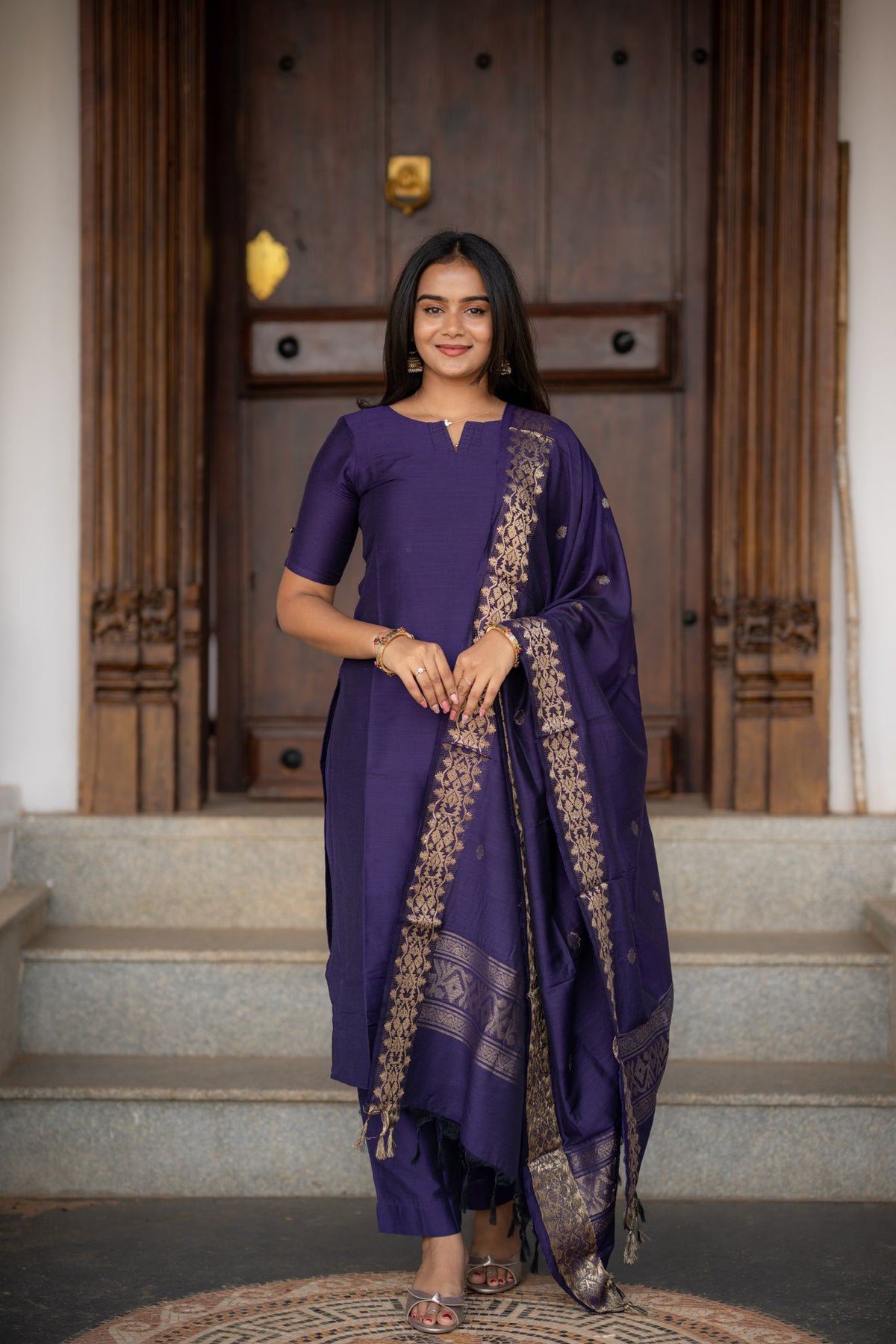 Violet Dusk Rawsilk 3 pc suit