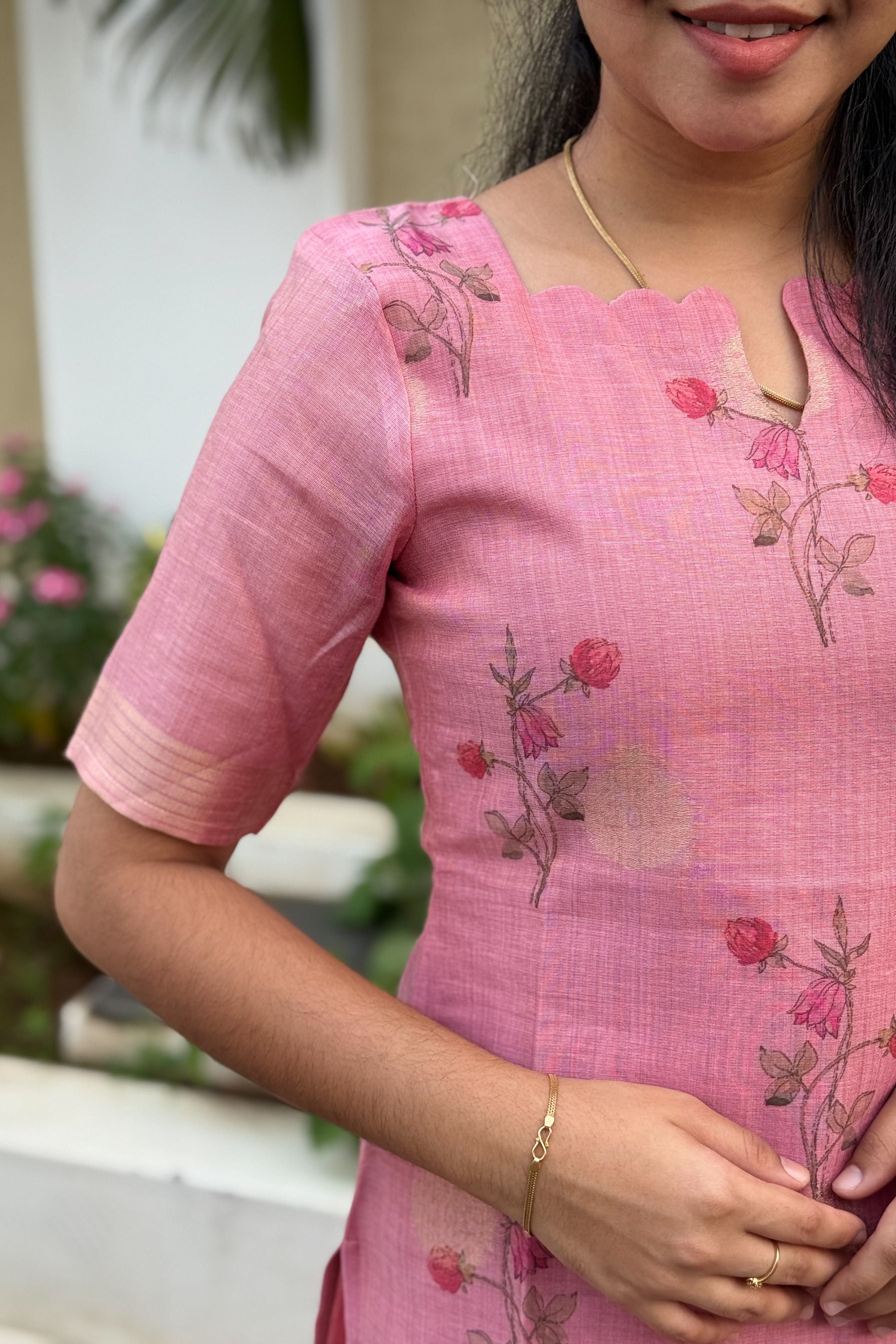 Tissue Silk Kurti and dupatta