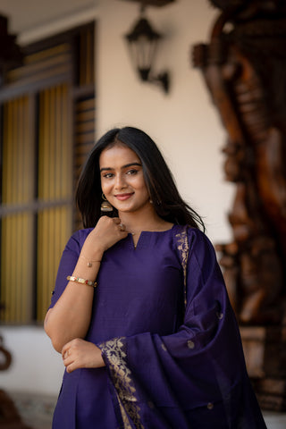 Violet Dusk Rawsilk 3 pc suit