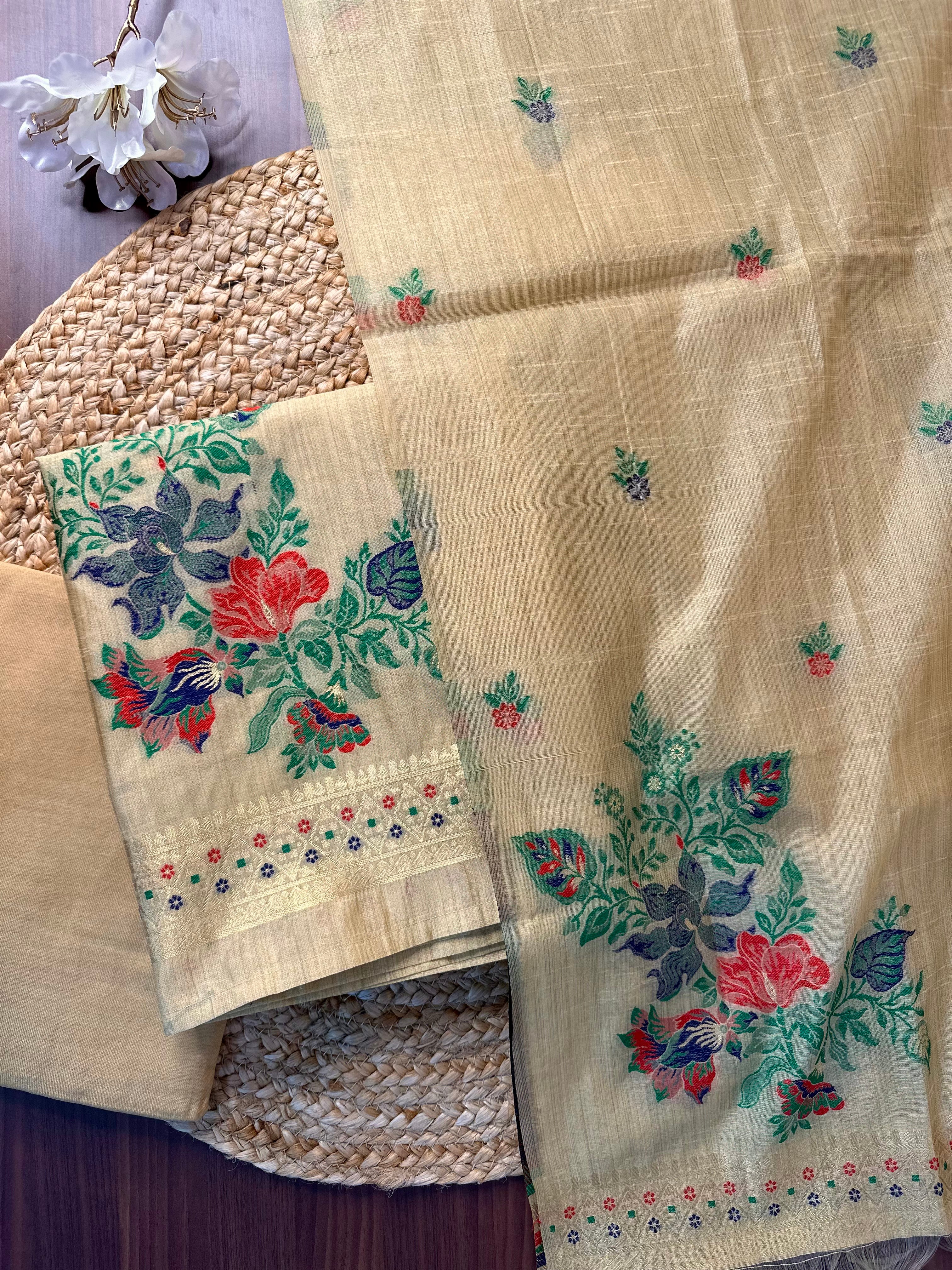 PR06 - Semi Silk Unstitched Salwar Suit