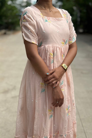 Pink Mul Chanderi Maxi
