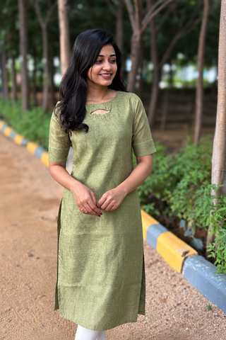 Chanderi silk kurti