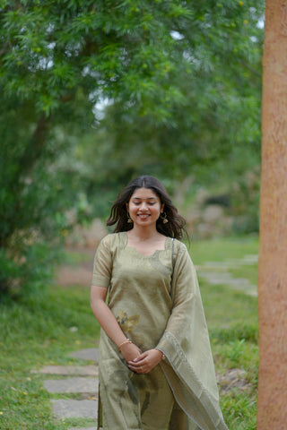 Shimmer Linen 3 piece suit