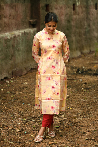 Tussar silk kurti