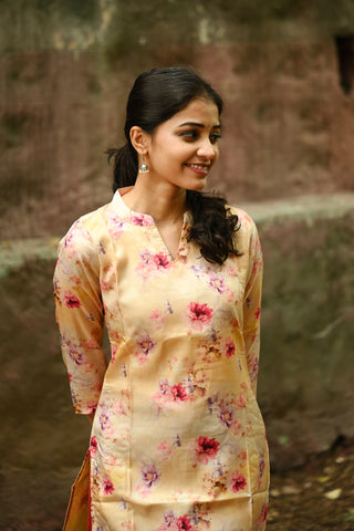 Tussar silk kurti