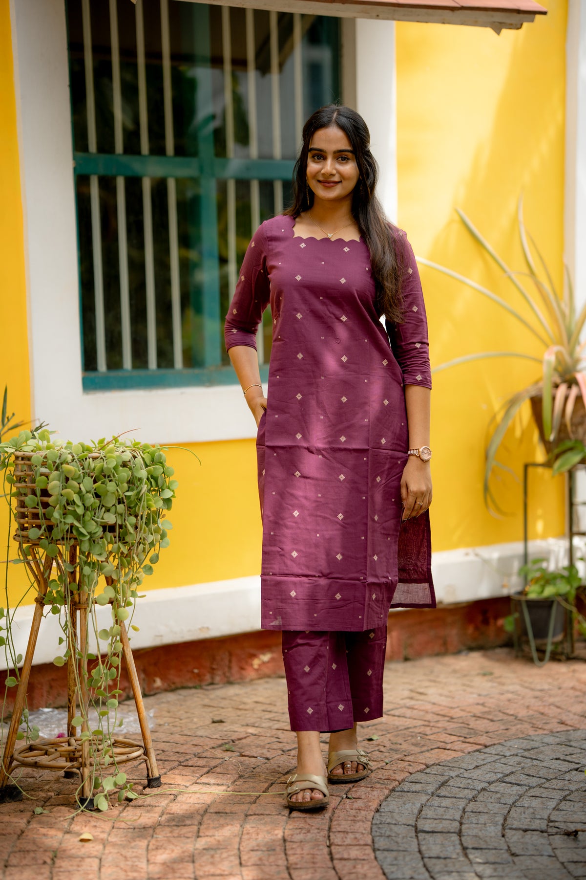 Plum Serenade handloom Coords