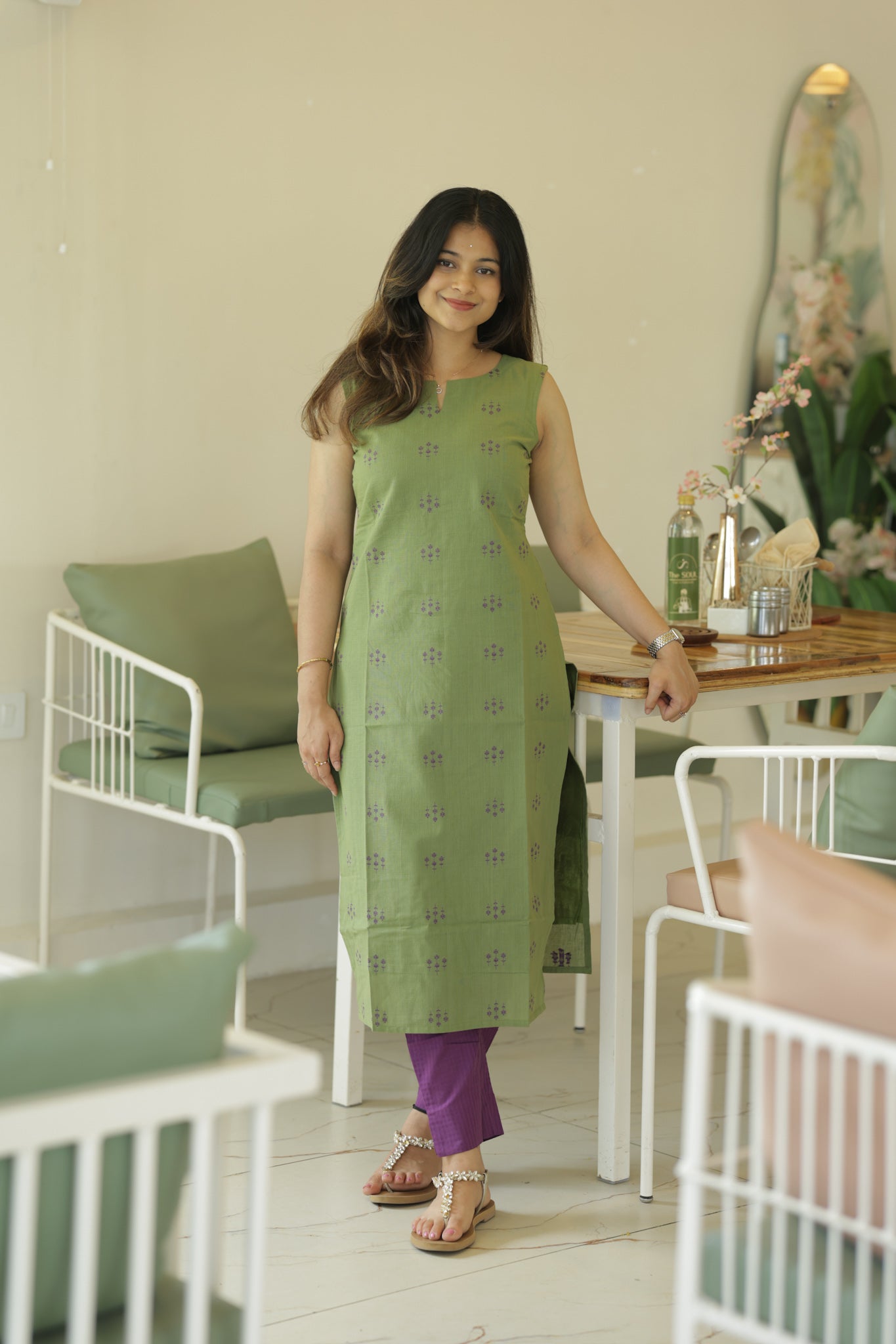 Soft Sage Set ( short sleeve provided)