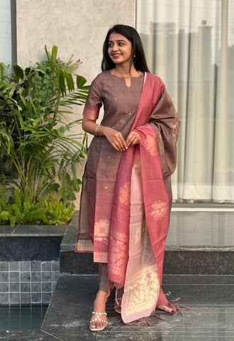 Rosy dusk ombre 3 piece suit