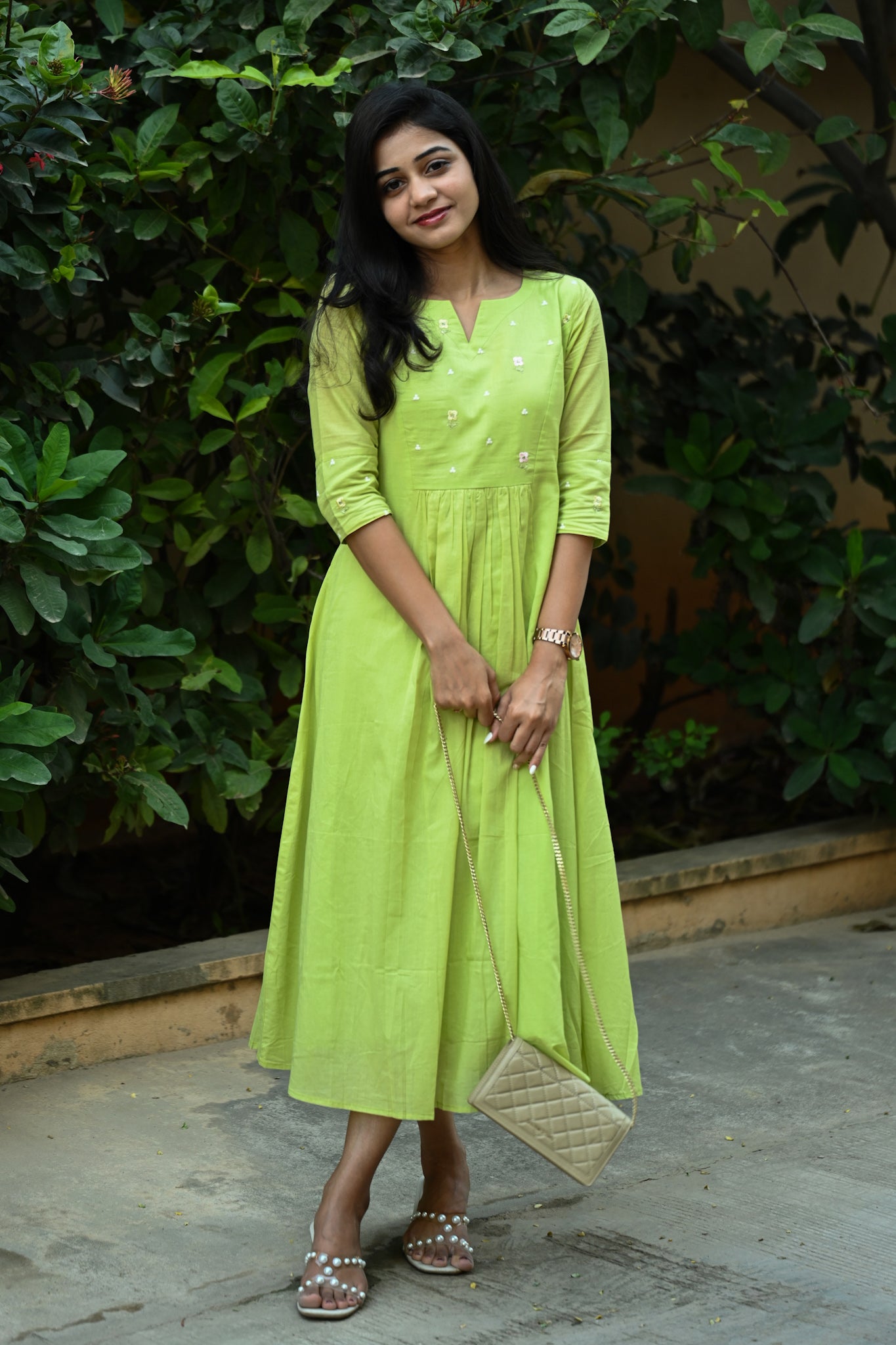 Mul cotton A-line Maxi