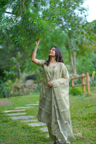 Shimmer Linen 3 piece suit