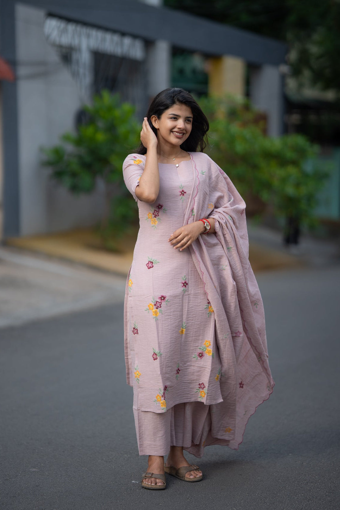 Rosebud Mist Mul 3 Piece Suit