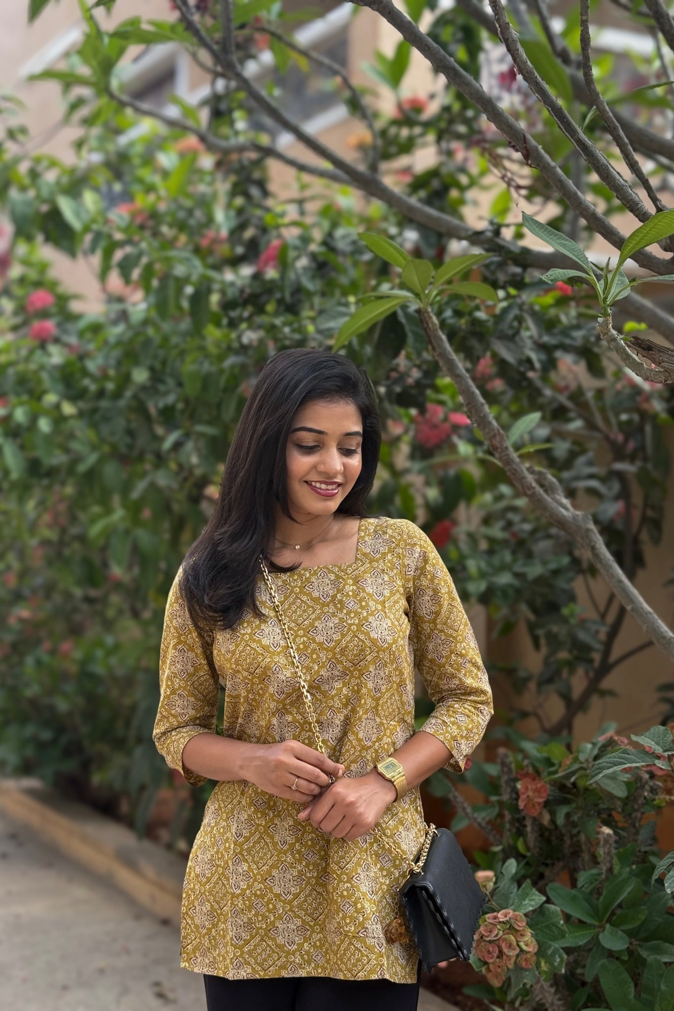 Yellow Short Kurti