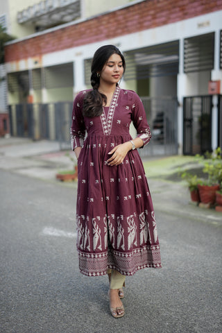 Maroon Muse maxi