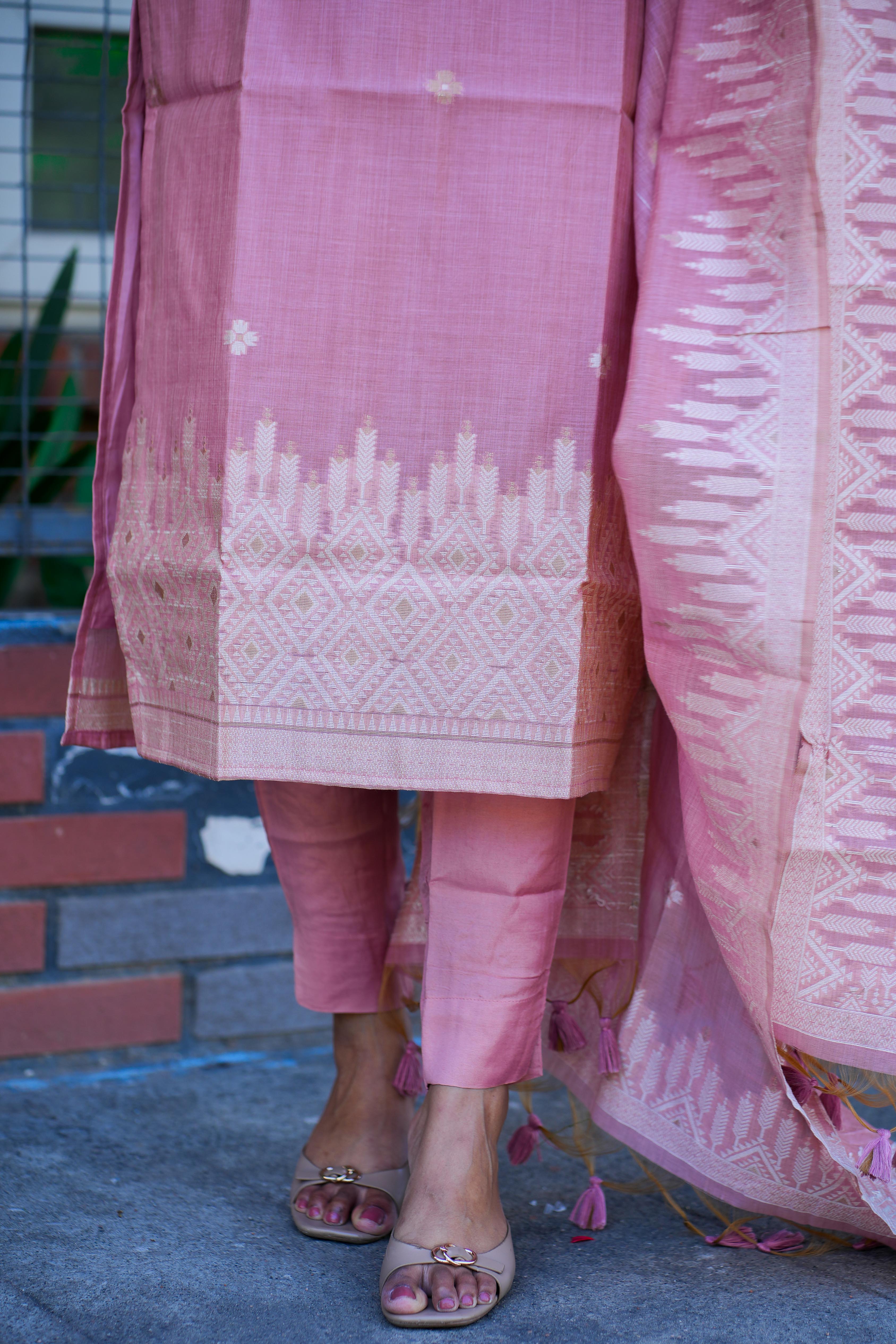 Kota cotton silk 3 piece suit