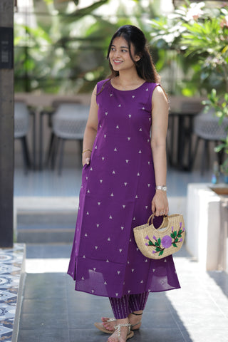 Royal Plum Kurta Set
