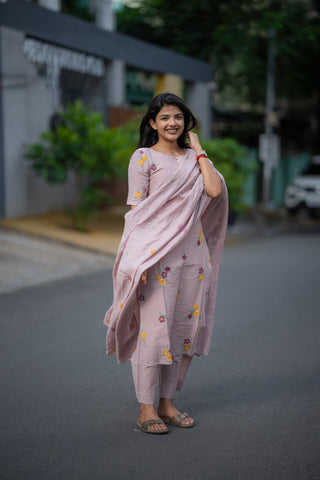 Rosebud Mist Mul 3 Piece Suit