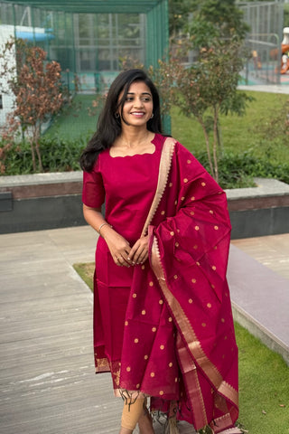 Silk Kurti and dupatta